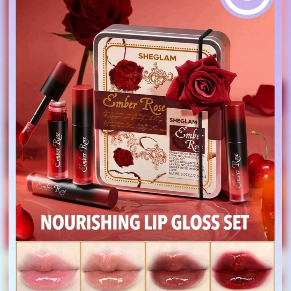 ember rose lip gloss set