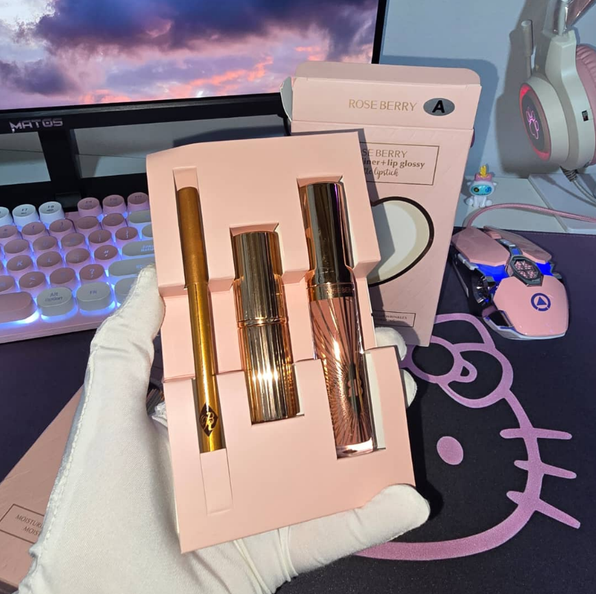 3&1 lip liner + lip gloss + matte lip stick